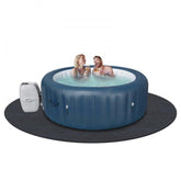 80 Inch Diameter Round Hot Tub Mat, Extra Large Inflatable Hot Tub Pad, Waterproof Slip-Proof Backing, Absorbent Spa Pool Ground Base Flooring Protector Mat Reusable Outdoor & Indoor